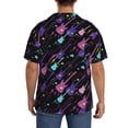thumbnail image 3 of Lukts Colorful Guitar for Men's Hawaiian Shirt Beach Short Sleeved Button top-4X-Large, 3 of 5