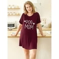 thumbnail image 3 of PinkBeautiM Plus Size Nightgowns Short Sleeve Crew Neck‌ Sleepshirt Knee Length Comfy Night Gowns 2 Pack, 3 of 7