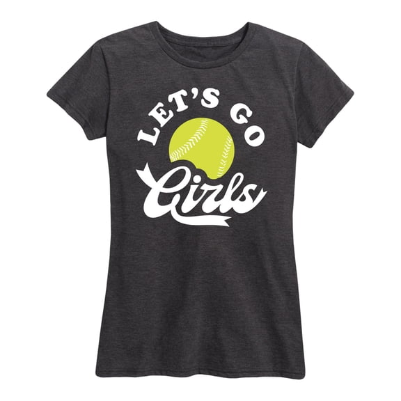 Instant Message - Let's Go Girls Softball Short Sleeve Graphic T-Shirt