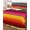Green Red, variant on Full Size Quilt Bedding Set, Mexican Style Reversible Summer Quilt 3 Pieces, Colorful Mexico Stripes Orange Red Lightweight Bedspreads Coverlets with 2 Pillow Shams for All Seasons