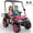 Pink, variant on East doll 24V Kids Golf Cart, 2 Seater Power Ride on UTV with Ceiling&Rear Bed, 4WD Electric Car with Remote Control, Music/Story/Bluetooth, 3-8Y, White