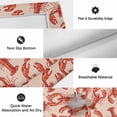 thumbnail image 6 of Coastal Lobster Outdoor Rug for Patio/Deck/Porch, Non-Slip Large Area Rug 5 x 7 Ft, Summer Beach Ocean Marinelifes Red Brown Indoor Outdoor Rugs Washable Area Rugs, Camping Rug Carpet Runner, 6 of 8