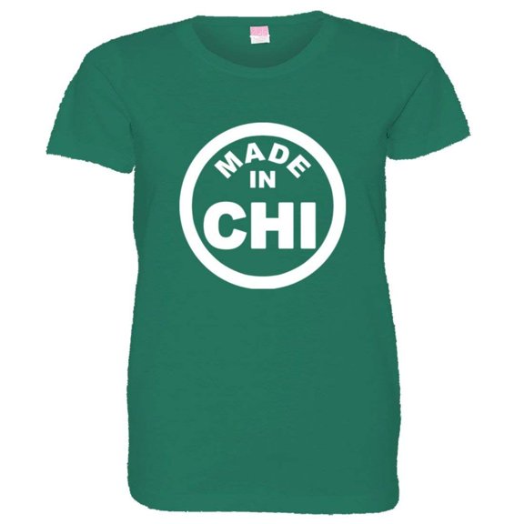 PleaseMeTees™ Womens from Born Made in Chicago IL Logo Label HQ Tee
