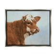 thumbnail image 4 of Stupell Industries Brown Dairy Cow Detailed Farm Animal Painting Painting Luster Gray Floating Framed Canvas Print Wall Art, Design by David Stribbling, 4 of 5