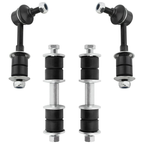 BOXI (Set of 4) 2x Front Stabilizer Sway Bar Links   2x Stabilizer Rear Sway Bar Links Replacement for Mitsubishi Lancer 2002 2003 2004 2005 2006 2007 FWD ONLY | Replaces K90247 K80374