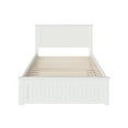 thumbnail image 3 of Nantucket Full Platform Bed with Matching Foot Board with Full Size Urban Trundle Bed in White, 3 of 6