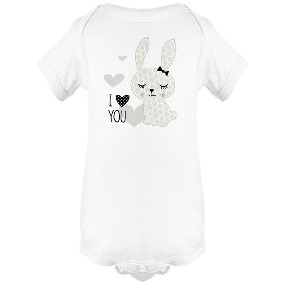 "I Love You" Bunny Bodysuit Infant -Image by Shutterstock, Newborn