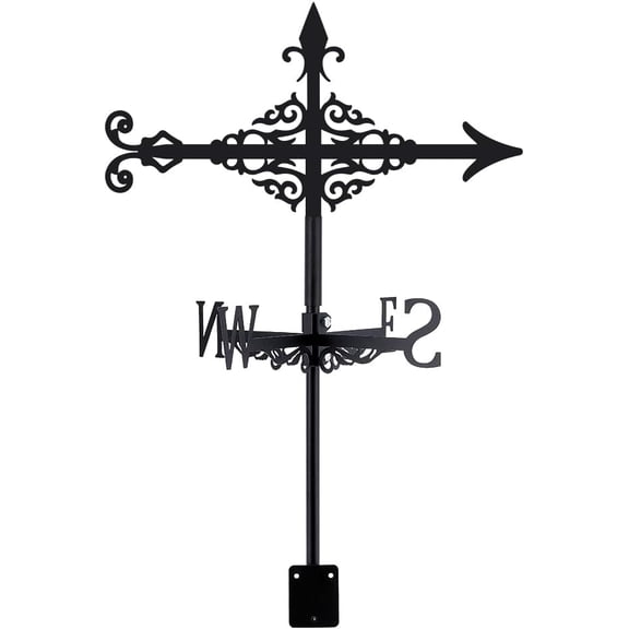 Arrow Weather Vane Arrow Pattern Weathervanes Black Metal Wind Vanes Animal Wind Vanes for Outside Weathervane for Farmhouse Garden Outdoor Yard Roof Shed Paddock Decoration