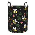 thumbnail image 2 of Balery Bees Round Laundry Basket with Handles Waterproof Freestanding Laundry Hamper for Clothes Toys in the Dorm and Family-Medium, 2 of 8