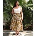 thumbnail image 3 of CASSIE LIZ Skirt for Women Maxi Long Plus Size Pleated Boho Summer Skirts Flowy Tiered Elastic High Waist Drawstring Skirts with Pockets Floral/Leopard (XL-5XL), 3 of 8