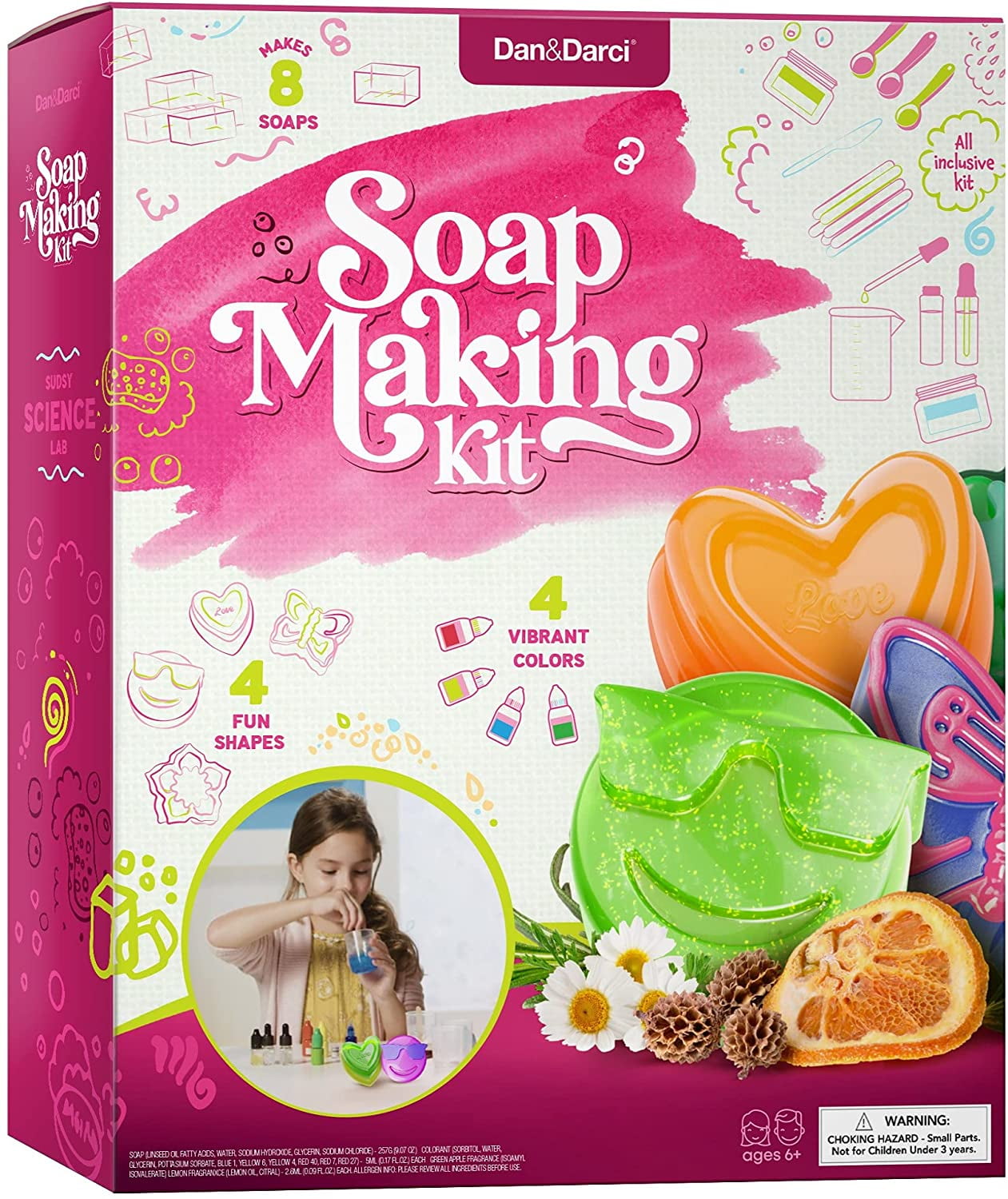 Dan&Darci Soap Making Kit for Kids Bath Science Project Gift for