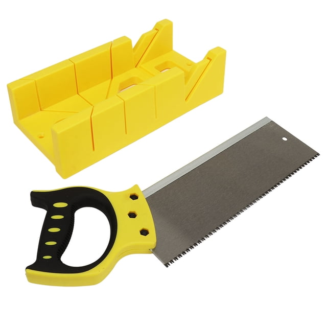 Sierra ingletadora manual caja de almacenamiento de sierra con ranuras de múltiples ángulos mango de envoltura TPR para proyectos de artesanía de carpintería ANGGREK Otros