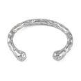 thumbnail image 3 of 304 Stainless Steel Open Cuff Textured Bangles for Women Stainless Steel color Inner Diameter: 1-7/8x2-3/8 inch(4.7x5.9cm), 3 of 3