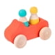 thumbnail image 2 of Coche de juguete de madera Montessori, regalos del Día de San Valentín para niños, coche de empuje, juego de vehículos de madera de arcoíris, juguete carro rojo, 2 of 9