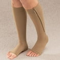 thumbnail image 2 of PENGXIANG Big Clear! Cozy Zipper Pressure Compression Socks Open Toe Leg Support Shaper Stockings Knee High Stockings, 2 of 5