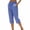 Plaid-Blue, variant on Capri Pants for Women 2026 Plaid Drawstring Elastic Waist Cropped Pants with Pockets, S-3XL