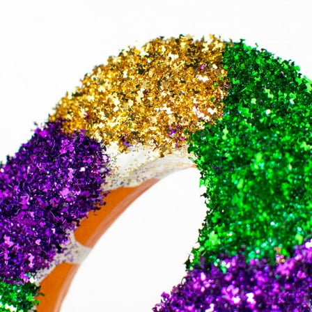 4.75" King Cake Ornament Mardi Gras Decoration Deco Tree