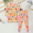 thumbnail image 2 of KPOPLK Toddler Boys Pajamas Fall Winter Pjs for Boy Dinosaur Print Jammies Long Sleeve Sleepwear Set Pink Size 4-5 Years, 2 of 6