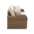 thumbnail image 2 of Ashley Furniture Sandy Bloom Outdoor Fabric Sofa with Cushion in Dark Brown, 2 of 5