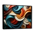 thumbnail image 2 of Designart "Geometric Snake Serpentine beauty III" Abstract Spirals Floater Framed Wall Art Living Room, 2 of 7