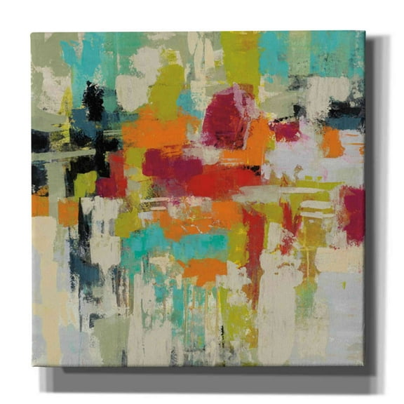 Epic Graffiti 'Summer Silk Road' by Silvia Vassileva, Canvas Wall Art, 12"x12"