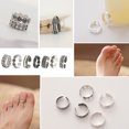 thumbnail image 2 of MasteelfCA 12PCS Unisex Foot Rings Trendy Fashion Folk-custom Alloy Plating Geometric Seaside Toe Joint Rings Set Opening Rings (Silver), 2 of 7