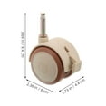 thumbnail image 2 of OUNONA 4pcs Crib Rubber Caster Wheels with Brake Silent Swivel Casters Universal Fit for Stroller Furniture Walker Office Chair, 2 of 8