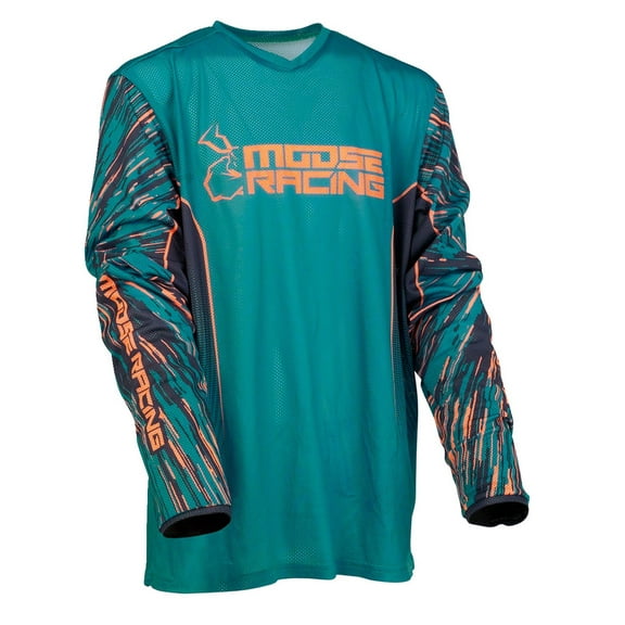 Moose Racing Agroid Mesh Youth MX Offroad Jersey Blue/Orange XS