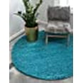 thumbnail image 2 of Unique Loom 3127851 6 x 6 Pi Shag Solide Tapis Rond&44; Bleu Aqua, 2 of 5