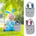 thumbnail image 6 of Moocorvic Easter Baskets Easter Bunny Ear Bags for Kids Cloth Decorative Gift Bag Party Treats Candy Picnic & Favors, 6 of 6