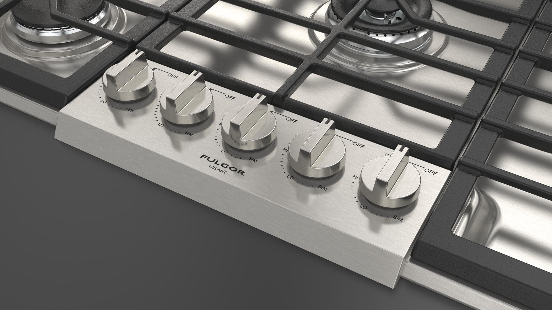 Fulgor Milano F4pgk3651 400 Series 36" Wide 5 Burner Liquid Propane / Natural Gas Cooktop