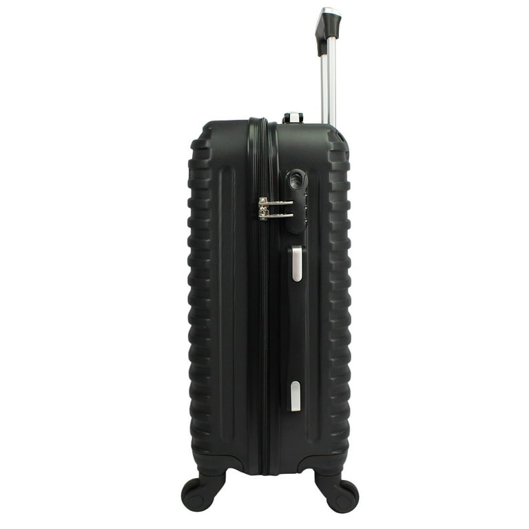 Dejuno Craft Hardside 3-Piece Spinner Luggage Set - Black