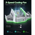 thumbnail image 6 of Cooling Stand & Charging Station for Xbox Series S with RGB Light - Dual Controller Charger & Cooler Fan for Xbox Series S Accessories with 2*1400mAH Batteries, 6 of 9
