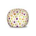 thumbnail image 1 of Fruits Storage Toy Bag Chair, Colorful Plum Pears Apple Apricot Peach Vitamins Summer Delicious Eat Cartoon, Stuffed Animal Organizer Washable Bag, Small Size, Multicolor, by Ambesonne, 1 of 3