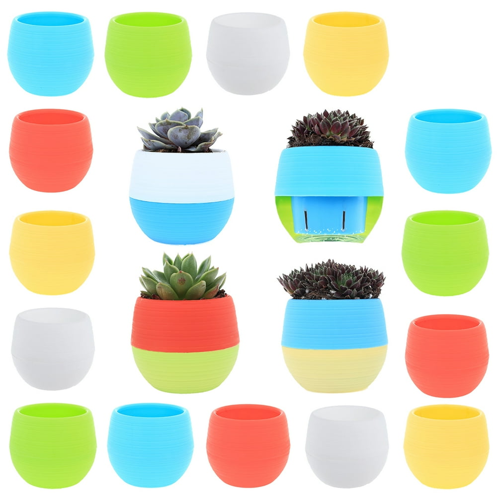 15 Pack Succulent Planter Pots 3 inches with Water Drainage Saucers for