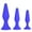 Blue, variant on Pink B.O.B. 3-piece Anal Plug Set, Pack of 3 Butt Plugs Training Set for Beginners Advanced Users with Flared Base Hypoallergenic Silicone P-Spot Sex Toys for Men Women Couples Non-Porous Blue