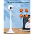 thumbnail image 3 of Caméra de Bureau USB Manuelle Objectif Grand Angle Commutation Facile entre Écrans Horizontal et Vertical Tube en Titane Réglable en Hauteur Rotation 360° 1080P HD avec Microphone, 3 of 6