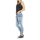 thumbnail image 2 of Jeans Para Mujer Tobillos Abiertos Deslavado Ajustados azul 13, 2 of 5