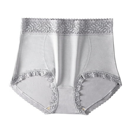

CAICJ98 Seamless Underwear for Women Womens Abdominal Low Waist Seamless Elastic T Pants Seamless Solid Color Waist Panties Grey L