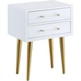thumbnail image 2 of Home Square Zane Accent Table in White Laquer with Gold - Set of 2, 2 of 6