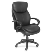 La-Z-Boy Chair - Black Faux Leather Seat - Black Faux Leather Back - High Back - Black - Armrest - 1 Each