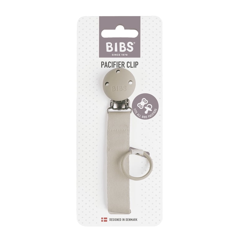 BIBS Pacifier Clip, Ribbon Sand, Infant photo 1