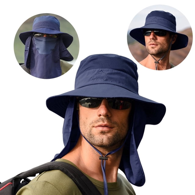 Sombrero unisex Estbridge con solapa para el cuello, ala ancha, para pesca, safari y protección UV
