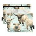 thumbnail image 2 of Cows Blue 2 Pack Pencil Pouches Zipper Pencil Case 3 Ring Pencil Pouch Cosmetic Bag, 2 of 6
