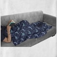thumbnail image 5 of Unicorns Soft Flannel Fleece Throw Blanket, Fantasy World with Floral Motives, Cozy Plush for Indoor and Outdoor Use, 50" x 60", Dark Lavender Sky Blue, by Ambesonne, 5 of 5