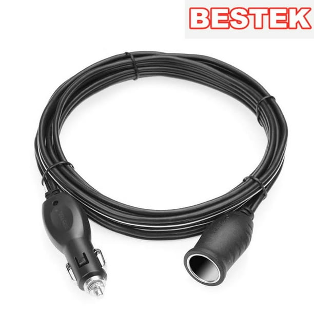 BESTEK3.7m/12.1ft 12V 24V Cigarette Lighter Extension Cord Cigarette