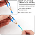thumbnail image 4 of 50Pcs Piggyback Spade Connectors Quick Disconnect Electrical 3 Way Adapter,1/4Inch 2 Male and 1 Female Tabs, 4 of 6