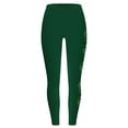 thumbnail image 4 of lcziwo St Patricks Day Leggings for Women Casual Stretchy High Waisted Yoga Pants Fashion Shamrock Print Running Leggings Full Length Tight Trousers Army Green XL, 50% Percent off Sales Today, 4 of 5