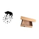 thumbnail image 5 of Reloj de pared con diseño de gato, estante flotante, organizador rústico, moderno, de vidrio y madera, con cajón abatible, adecuado para el hogar, la, 5 of 8