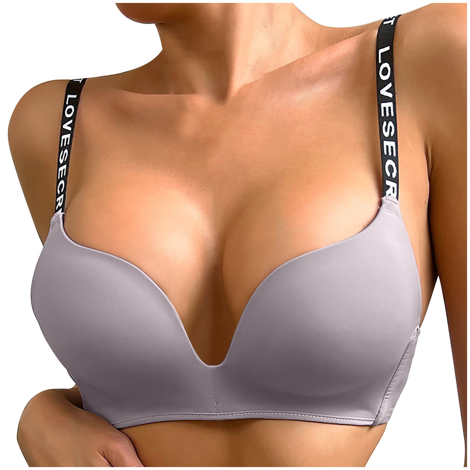 Women's Plus Size Bras Lace Beauty Back Solid Strap Wrap Bra High Support  Everyday Bra Underwear Beige : : Clothing, Shoes & Accessories